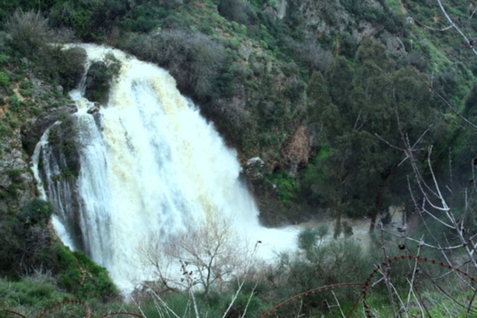 מסלול המפלים וזרימות המים בשמורת עיון